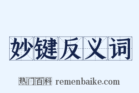 妙键反义词是什么意思的图片